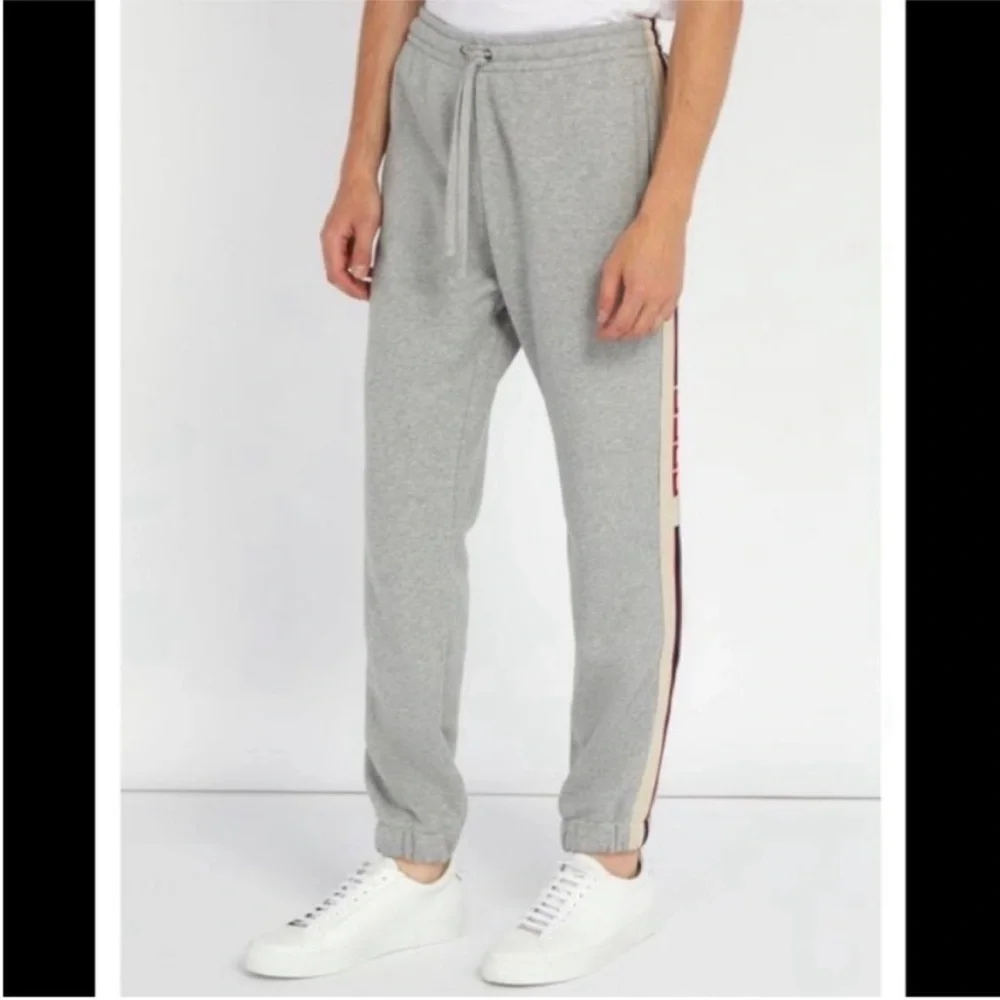 Gucci Men's Gray Tiger-appliqué Tapered Cotton-jersey jogging Bottoms